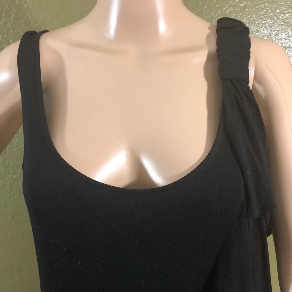 - Calvin Klein Black Maxi Ruffled Dress - Picture 4 of 8